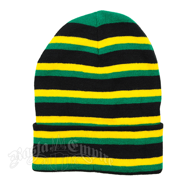 Jamaican Striped Long Beanie