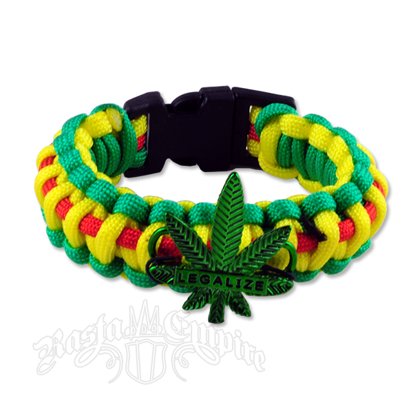 Rasta Legalize Paracord Bracelet