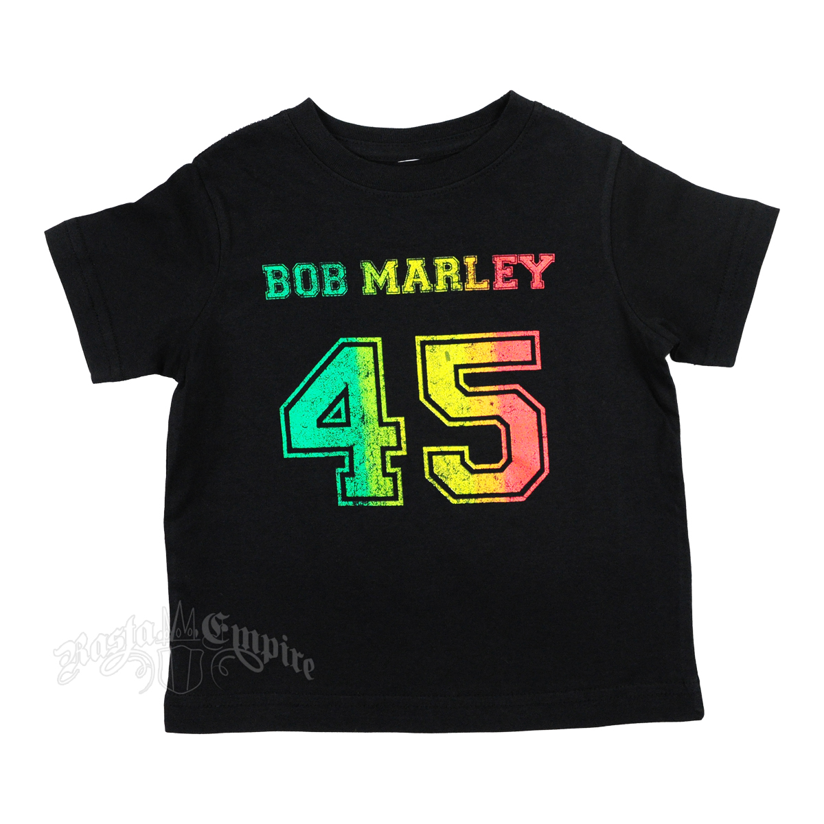 Bob Marley 45 Rasta Black T-Shirt - Toddler's