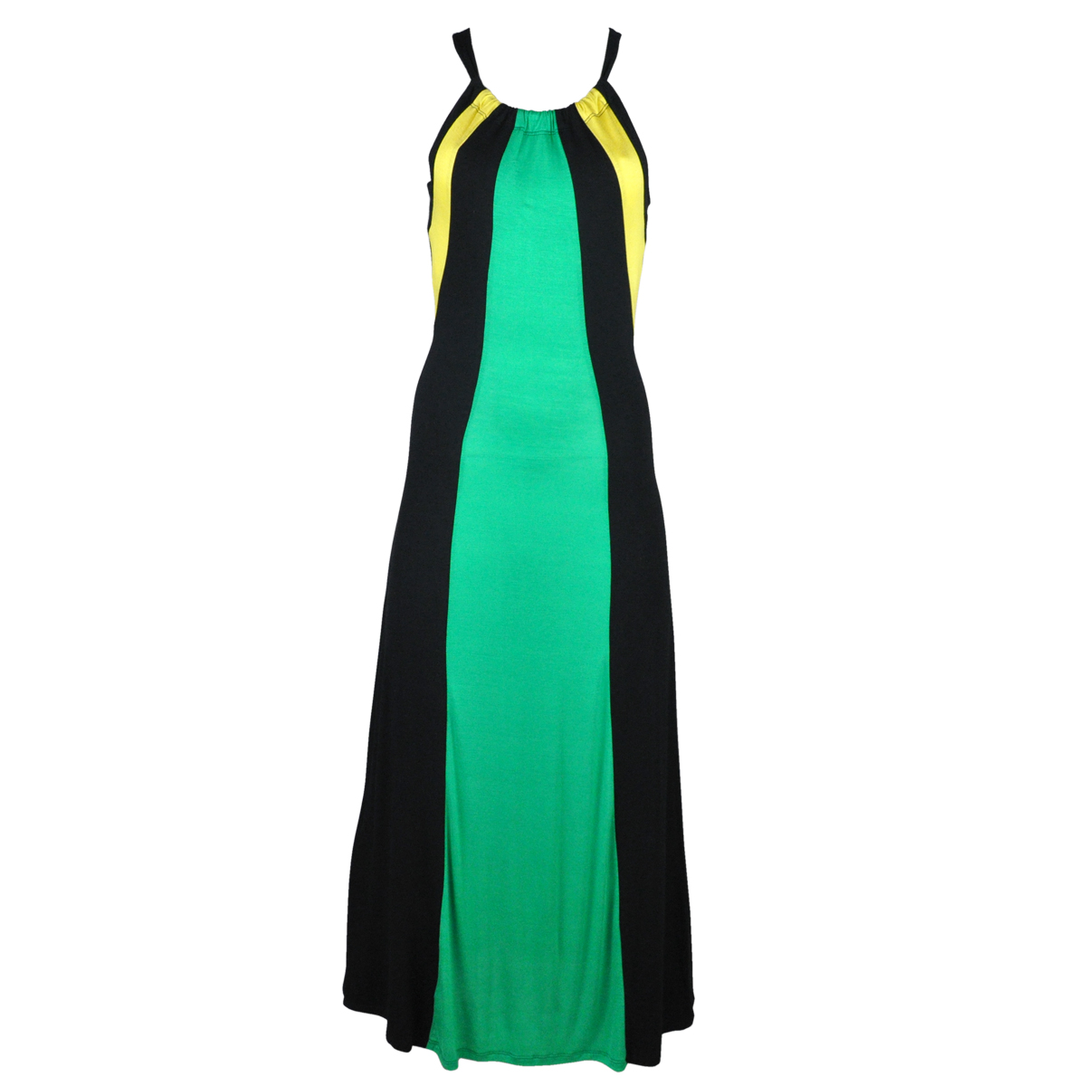 Jamaican Drawstring Razorback Maxi Dress 