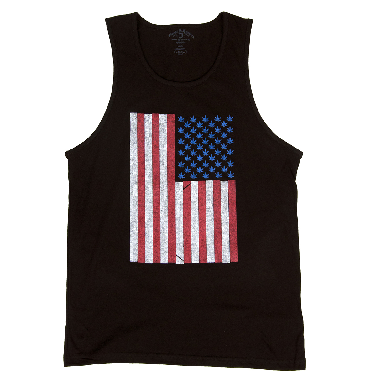 Seven Leaf American Weed Flag Tank Top