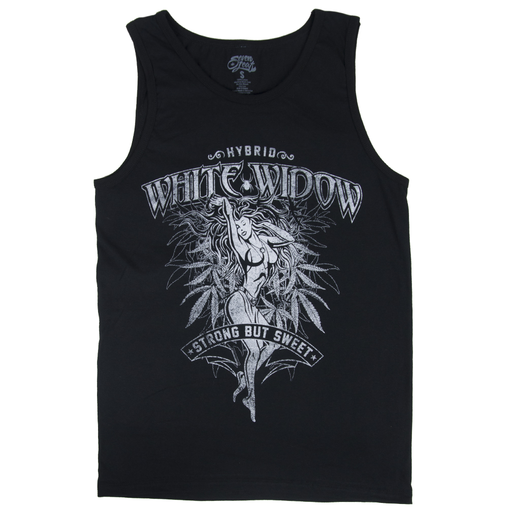 Seven Leaf White Widow Strain Black Tank Top - Men's
