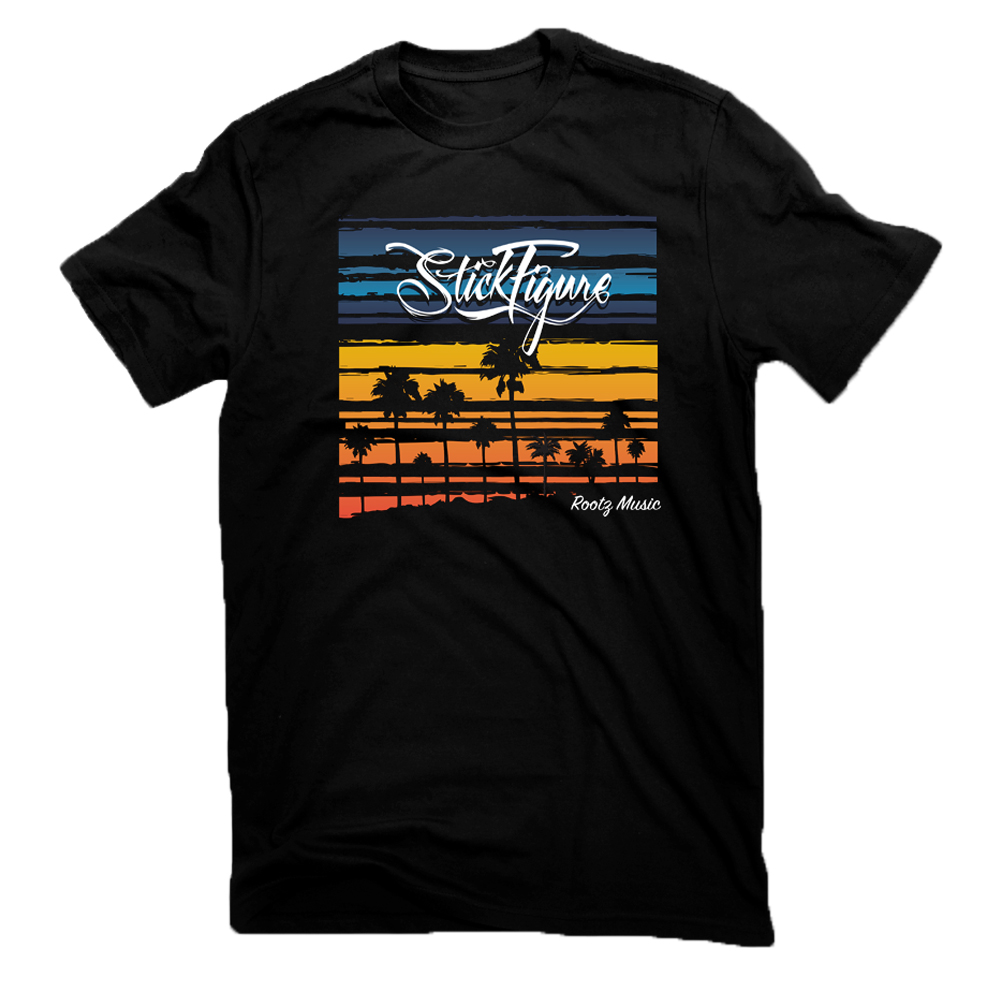 Stick Figure Island Vibes BlackT-Shirt - Men's
