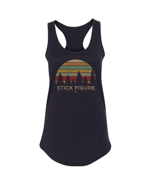 Stick Figure Skyline Gray Tank Top - Women's