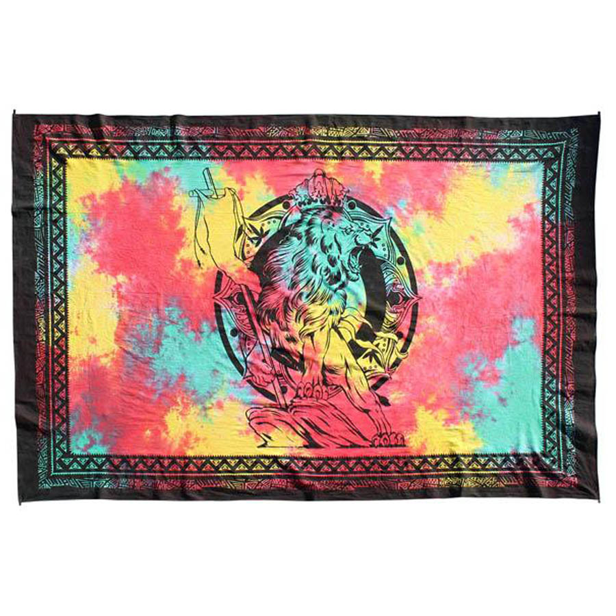 Tie Dye Lion of Judah Tapestry