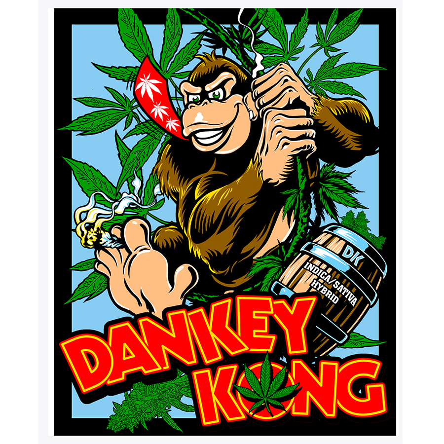 Seven Leaf - Dankey Kong Strain 4"x5" Sticker