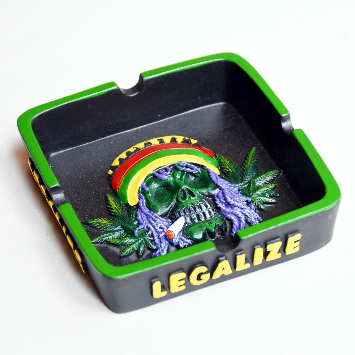 Rasta Skull Legalize Ashtray