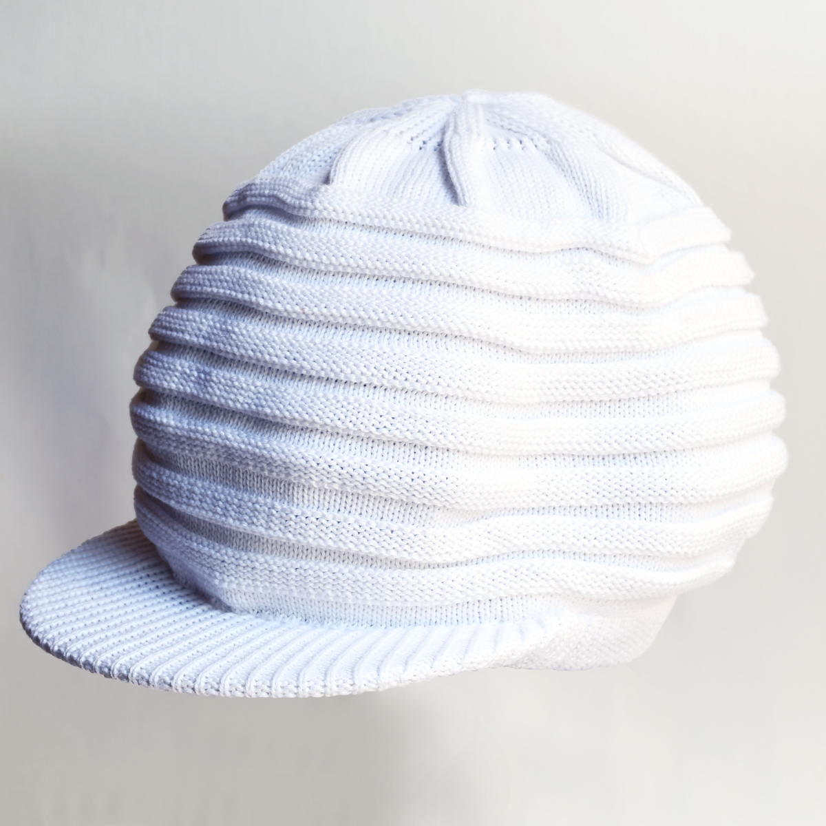 RINGS STYLE COTTON CAP - WHITE