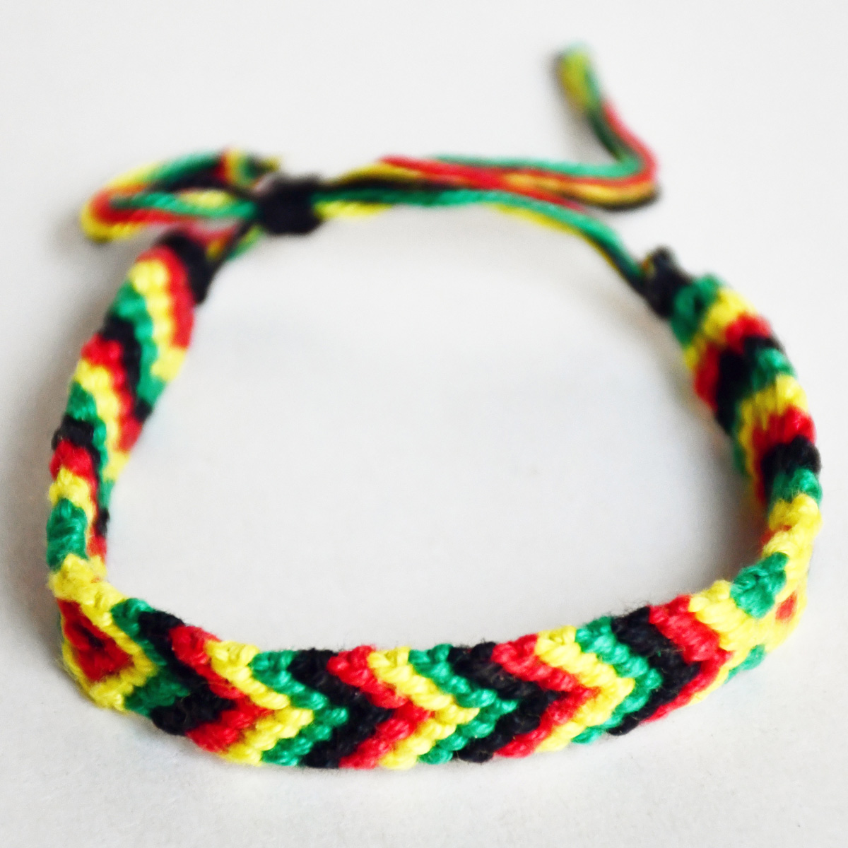 Rasta and Reggae Macrame Bracelet