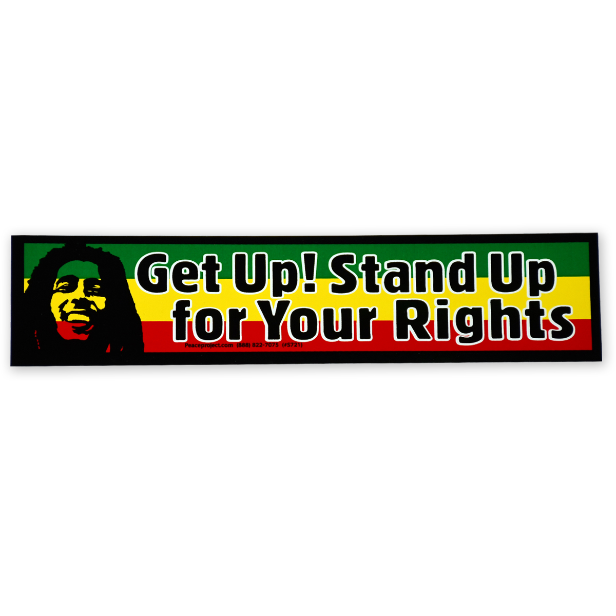 Bob Marley Get Up Stand Up Rasta Sticker