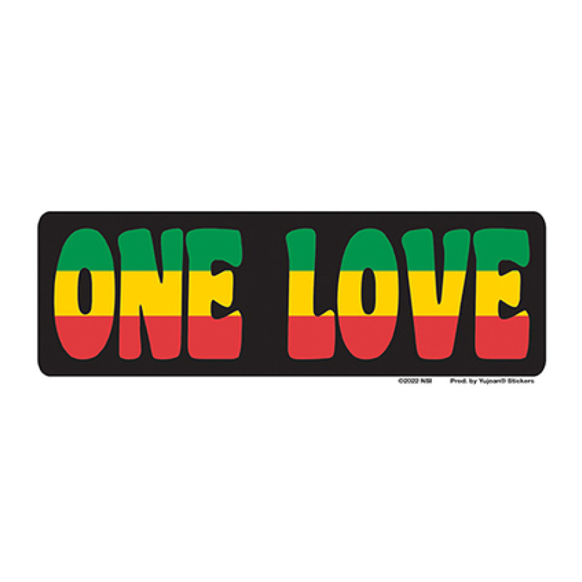 One Love Rasta Stripe Sticker