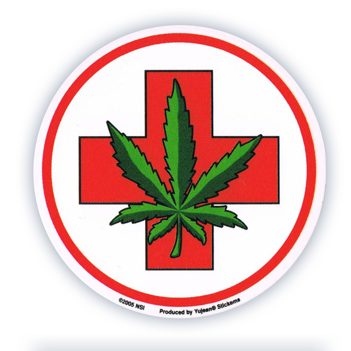 Medical Cannabis Red Cross Sticker