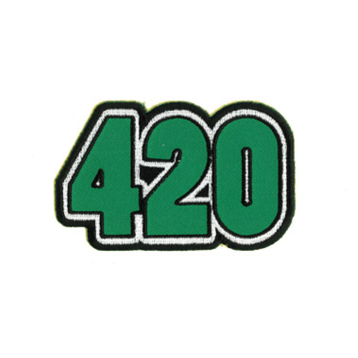 Green 420 Embroidered Patch