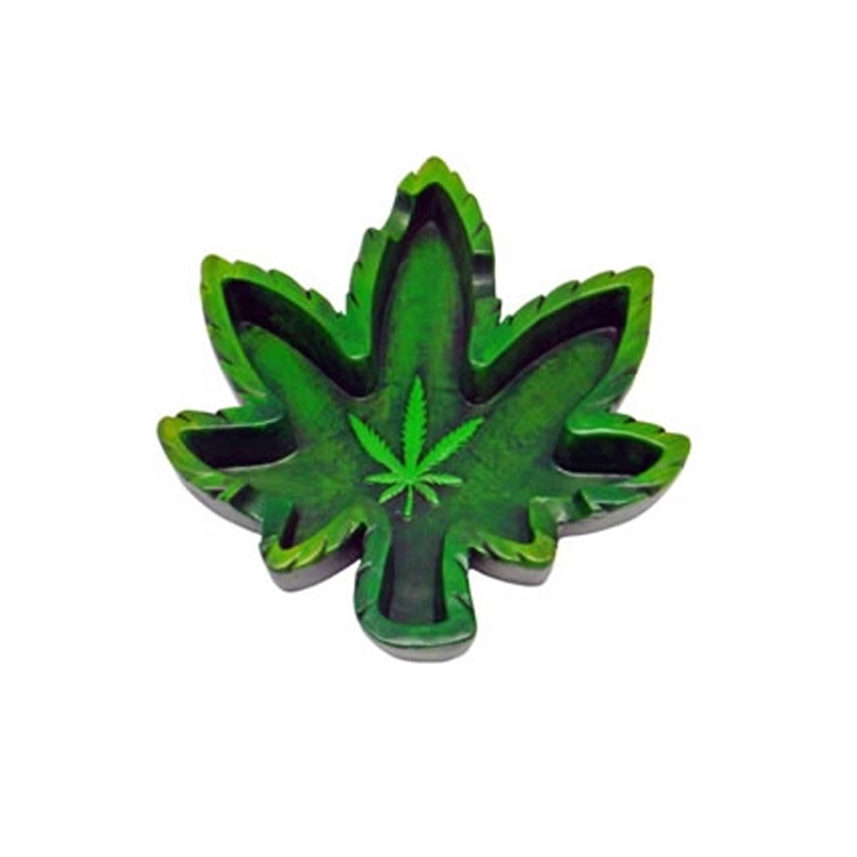 Green Cannabis Leaf Ashtray