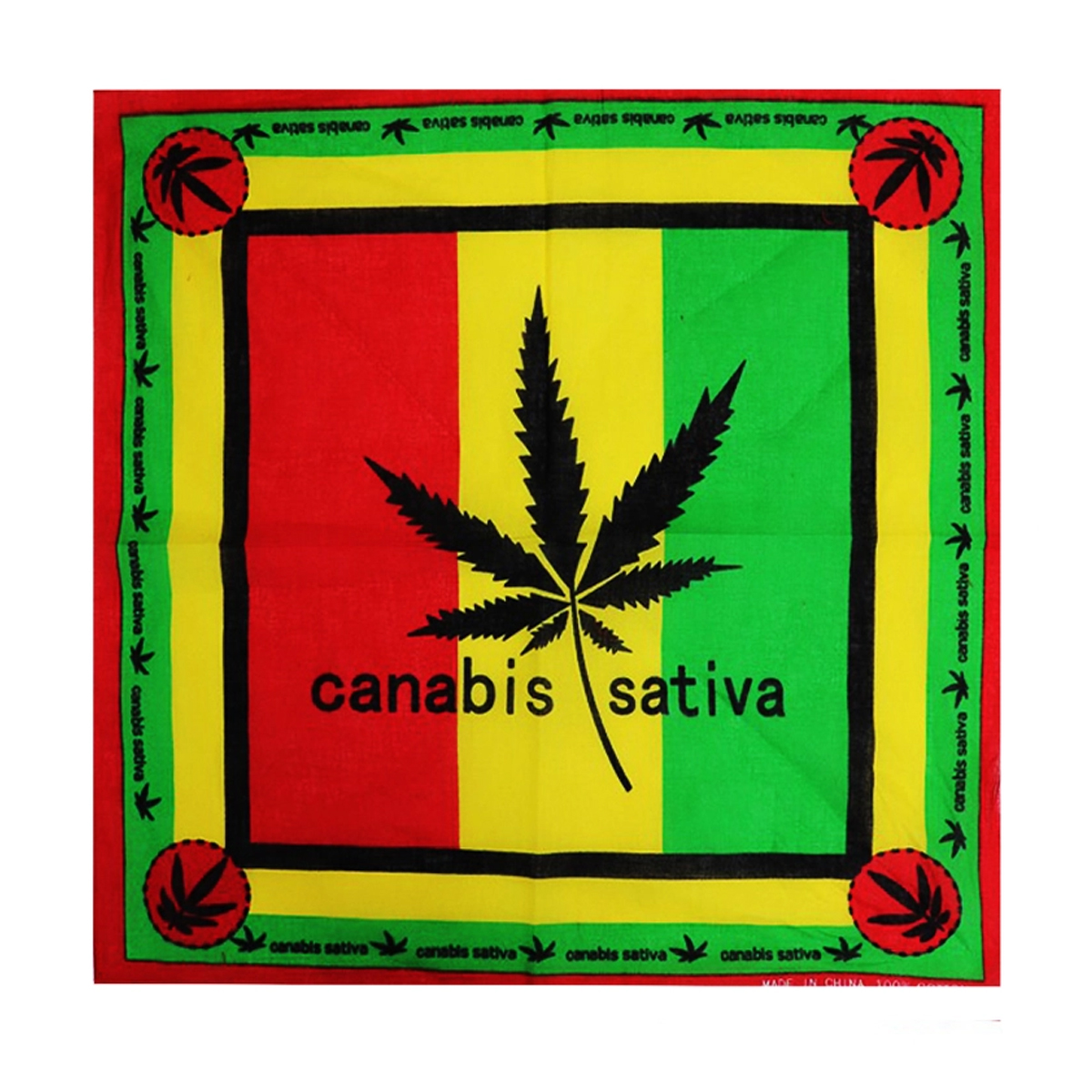 Rasta Flag "Canabis Sativa" Bandana