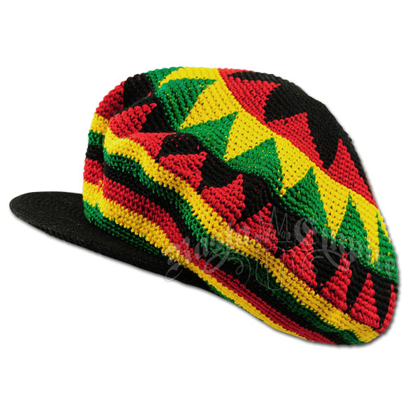 Rasta Dreadie Crochet Applejack Hat - Oversized