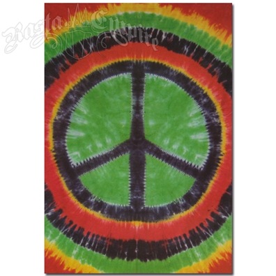 Peace Sign Tie Dye Tapestry