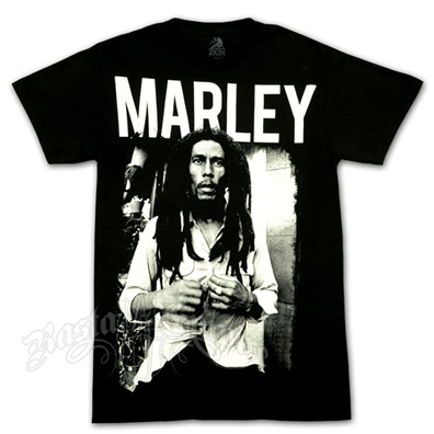 Bob Marley B & W Black T-Shirt - Men's