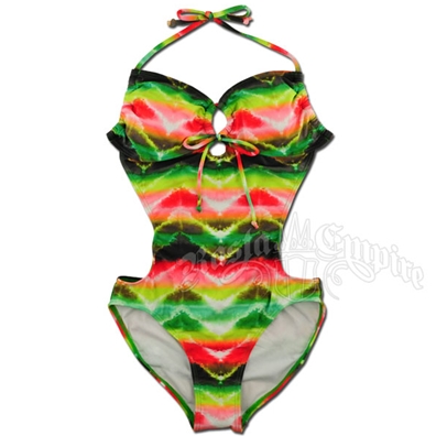 Rasta Tie-Dye Monokini Swimsuit