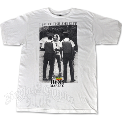 Bob Marley I Shot the Sheriff White T-Shirt - Men’s