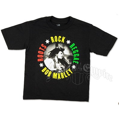 Bob Marley Roots Rock Reggae Black T-Shirt - Toddler's