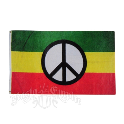 Rasta Peace Sign Flag