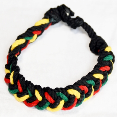 Rasta Braided Rope Cord Bracelet