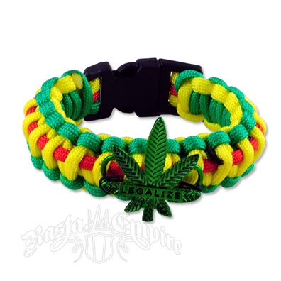 Rasta Legalize Paracord Bracelet