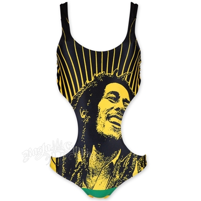 jamaican print bathing suit