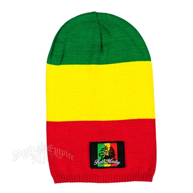 Bob Marley Rasta Block Stripe Long Beanie