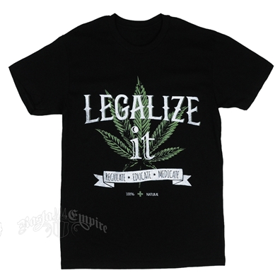 Seven Leaf Legalize It Black T-Shirt – Men’s