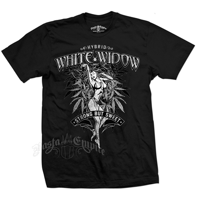 Seven Leaf White Widow Strain Black T-Shirt – Men’s 