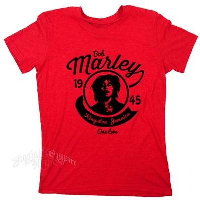 Bob Marley 1945 One Love Heather Red T-Shirt - Men's