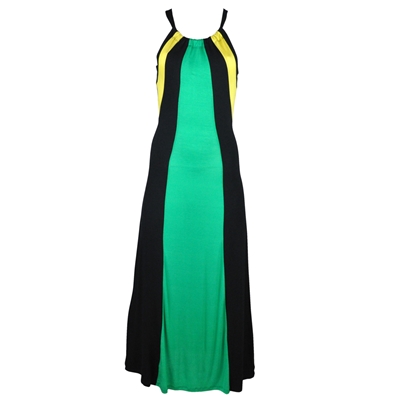 Jamaican Drawstring Razorback Maxi Dress