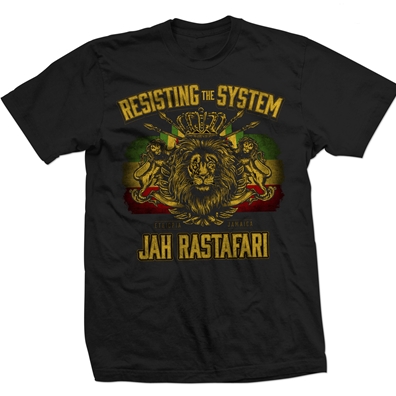 RastaEmpire Resisting The System Black T-Shirt – Men’s 