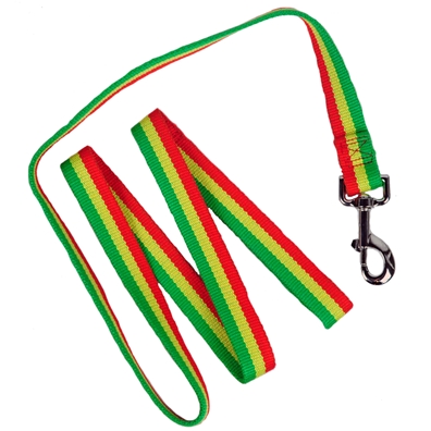 Bamboo Rasta Stripe Dog Leash