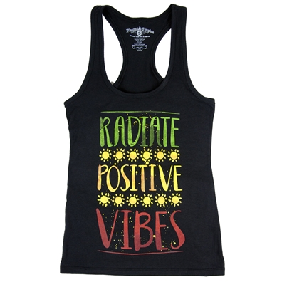 RastaEmpire Radiate Vibes Racerback Charcoal Tank Top