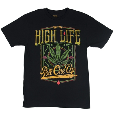 Seven Leaf High Life Black T-Shirt – Men’s