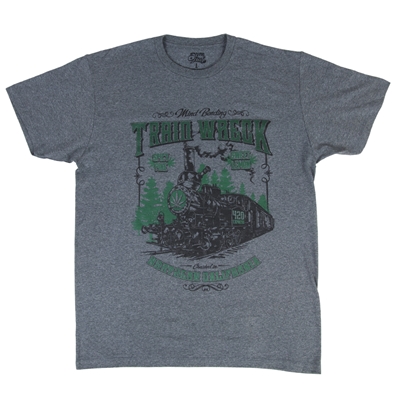 Seven Leaf Train Wreck Strain Gray T-Shirt - Men’s