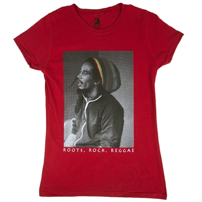 Bob Marley Roots Rock Reggae Red T-Shirt - Women's