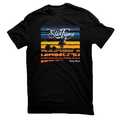 Stick Figure Island Vibes BlackT-Shirt - Men's