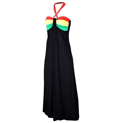 jamaican color maxi dress