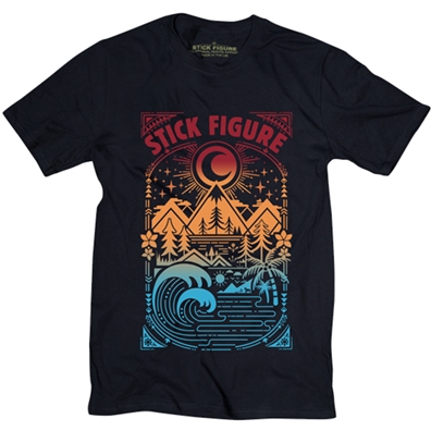 Stick Figure Horizons Black T-Shirt - Men's