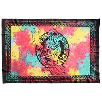 Tie Dye Lion of Judah Tapestry