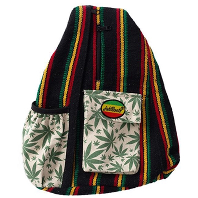 Rasta and Weed Leaf Shoulder Sling Bag