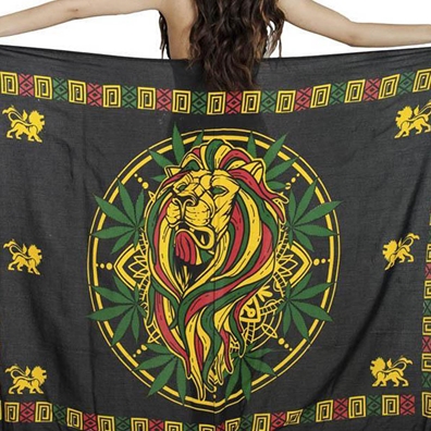Rasta Lion and Aztec Pattern Sarong
