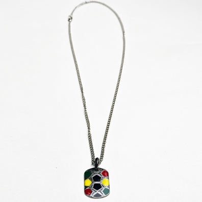 Rasta Charm Dog Tag Necklace