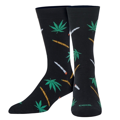 Weedies Marijuana Leaf Crew Socks - Men's