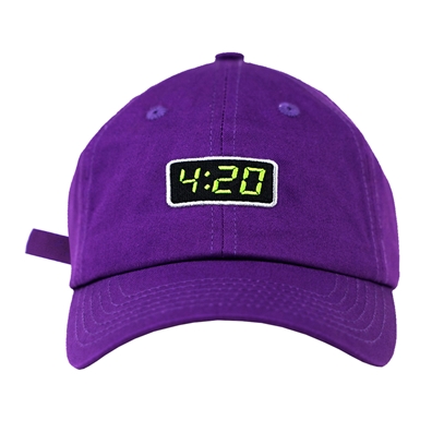 4:20 Purple Adjustable Strap-back  Dad Hat