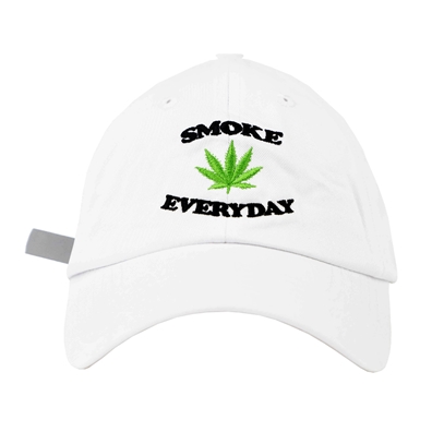 Smoke Everyday White Adjustable Strap-back dad hat
